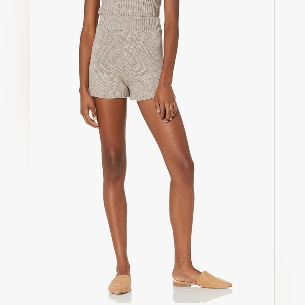 Women's Adrienne Heather Mushroom Sweater Knit Shorts